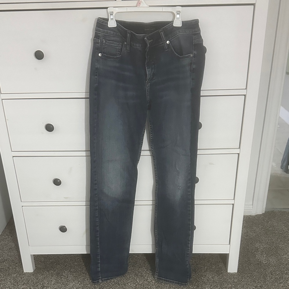 Silver Jeans Women's Skinny Jeans - Dark Blue